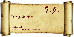 Tury Judit névjegykártya